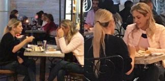 Kenita y Giuliana Sotela compartiendo en un café de Santiago