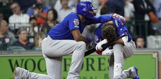 Todos pudieron notar el impacto y la preocupación de Albert Almora Jr.