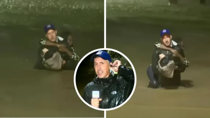 Meteorólogo de Fox News salva a mujer atrapada en su auto por inundaciones del huracán Helene. Meteorólogo de Fox News salva a mujer atrapada en su auto por inundaciones del huracán Helene.