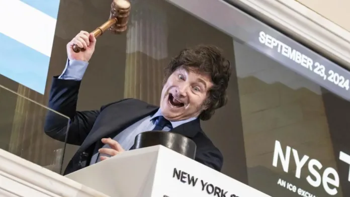 Milei celebra la caída del riesgo país Milei celebra la caída del riesgo país