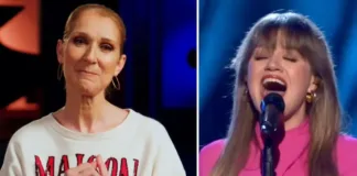Céline Dion emocionada al escuchar el emotivo cover de Kelly Clarkson.