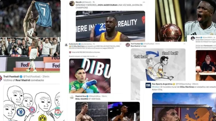 Los mejores memes de Champions: Dibu Martínez y Vinicius Jr brillan en la red. Los mejores memes de Champions: Dibu Martínez y Vinicius Jr brillan en la red.