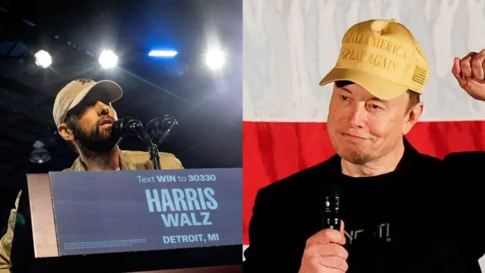 Eminem apoya a Kamala Harris; Musk critica sus fiestas con Diddy. Eminem apoya a Kamala Harris; Musk critica sus fiestas con Diddy.
