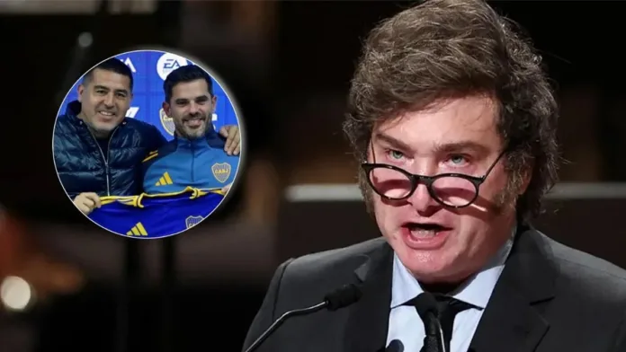 Javier Milei lanza nuevos ataques a Riquelme y Gago en su última controversia. Javier Milei lanza nuevos ataques a Riquelme y Gago en su última controversia.