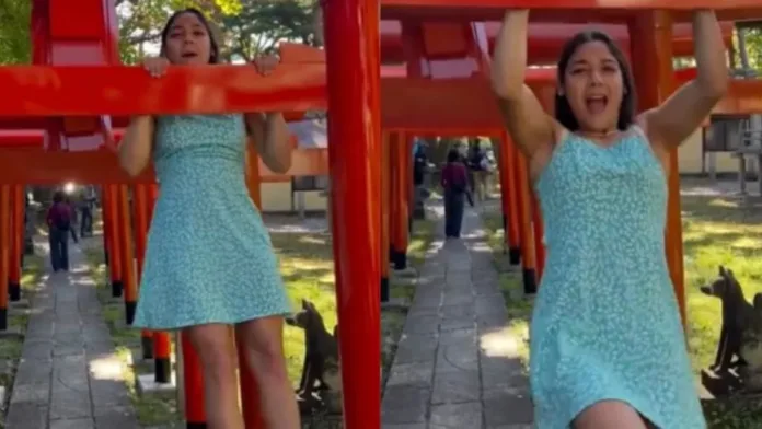 Indignación por influencer chilena que ejercitó en un Torii Indignación por influencer chilena que ejercitó en un Torii