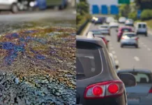 Consejos para conductores ante un derrame de aceite en la carretera.