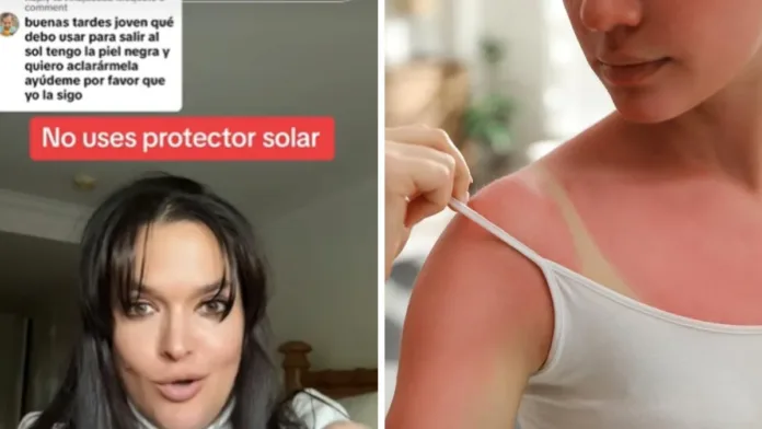 La dermatóloga alerta sobre los riesgos de no usar protector solar en redes sociales. La dermatóloga alerta sobre los riesgos de no usar protector solar en redes sociales.