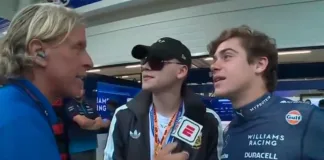 Franco Colapinto y Bizarrap animan a los fanáticos argentinos en la qualy de F1.