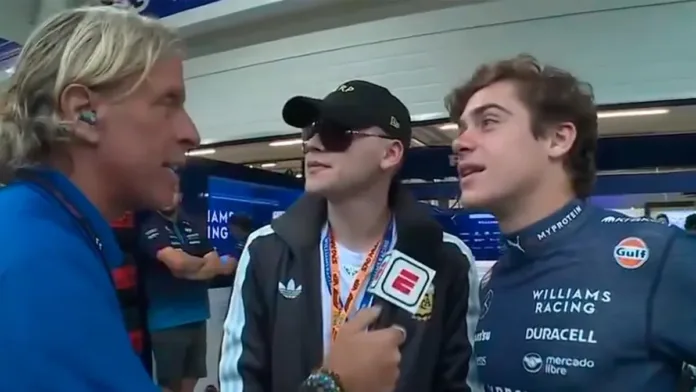 Franco Colapinto y Bizarrap animan a los fanáticos argentinos en la qualy de F1. Franco Colapinto y Bizarrap animan a los fanáticos argentinos en la qualy de F1.