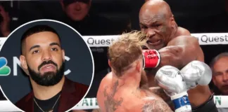 Drake pierde una gran suma al apostar por Tyson en la pelea contra Jake Paul.