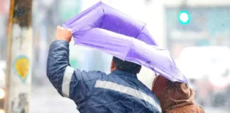 Lluvias y vientos: Precipitaciones y ráfagas de 70 km/h este martes.