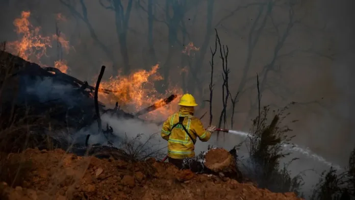 Alerta roja en Curacautín por incendio forestal que amenaza la zona. Alerta roja en Curacautín por incendio forestal que amenaza la zona.
