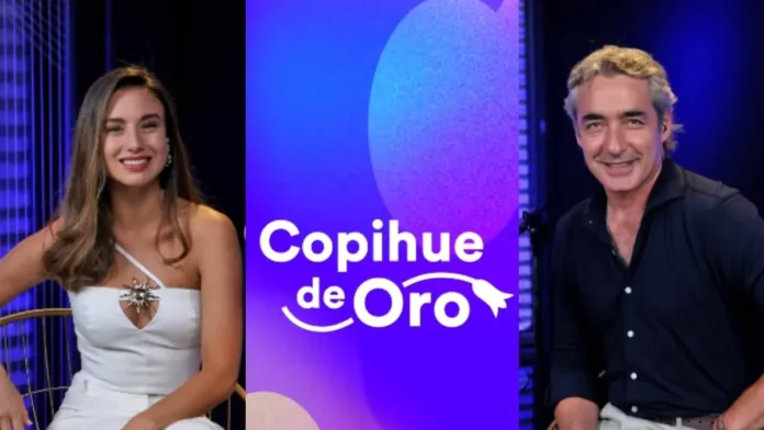José Luis Repenning y Tita Ureta presentan los nominados a los Copihue de Oro. José Luis Repenning y Tita Ureta presentan los nominados a los Copihue de Oro.
