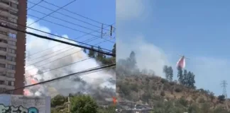Incendio en Cerro San Cristóbal: evacuación del Parque Metropolitano por riesgo.