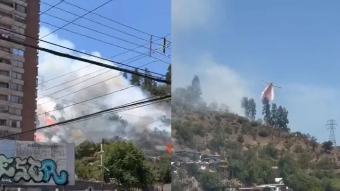 Incendio en Cerro San Cristóbal: evacuación del Parque Metropolitano por riesgo. Incendio en Cerro San Cristóbal: evacuación del Parque Metropolitano por riesgo.