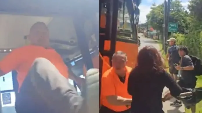 Chofer de micro en Valdivia intenta agredir a estudiantes en video viral. Chofer de micro en Valdivia intenta agredir a estudiantes en video viral.