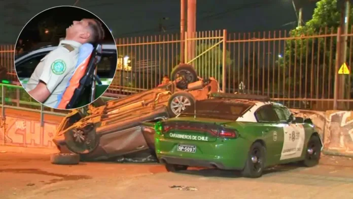 Persecución en Lo Espejo deja dos carabineros heridos y tres menores arrestados. Persecución en Lo Espejo deja dos carabineros heridos y tres menores arrestados.