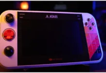 Atari revela su consola portátil retro con trackball y gatillos en CES 2025.