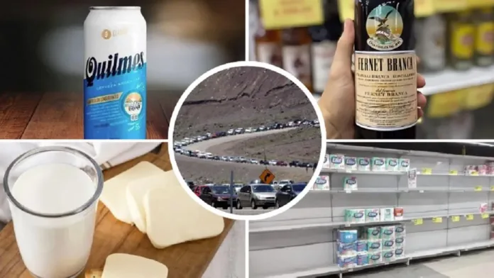 Argentinos cruzan a Chile en busca de precios más bajos en cerveza y fernet. Argentinos cruzan a Chile en busca de precios más bajos en cerveza y fernet.