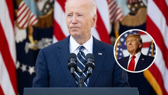 Biden destaca colaboración con Trump en acuerdo entre Hamás e Israel. Biden destaca colaboración con Trump en acuerdo entre Hamás e Israel.