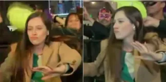 Darynka Marcić deslumbró con su carisma y baile en la transmisión de Año Nuevo.