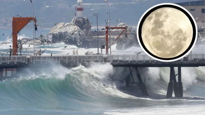 La luna llena y la sizigia: un fenómeno que intensifica las marejadas.