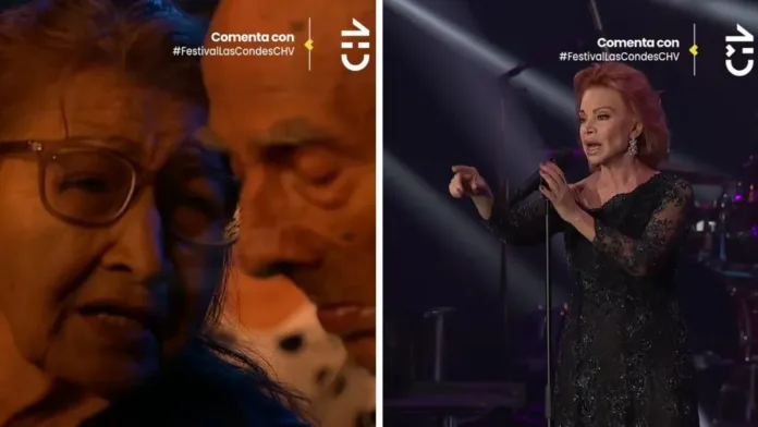 Un emotivo instante de amor entre abuelitos en el Festival de Las Condes. Un emotivo instante de amor entre abuelitos en el Festival de Las Condes.