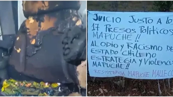 Resistencia Mapuche Malleco asume quema de maquinaria en Victoria. Resistencia Mapuche Malleco asume quema de maquinaria en Victoria.