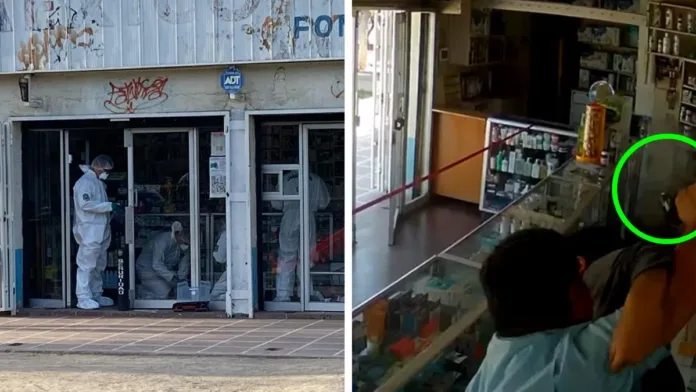 Hombre defiende su farmacia en Cerrillos; asaltante muere tras intercambio de disparos. Hombre defiende su farmacia en Cerrillos; asaltante muere tras intercambio de disparos.