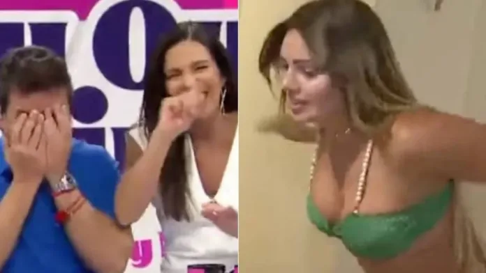 Faloon Larraguibel sorprende con un piscinazo en vivo en 'Hay que decirlo'. Faloon Larraguibel sorprende con un piscinazo en vivo en 'Hay que decirlo'.