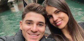 Julián Álvarez y Emilia Ferrero en su romántica escapada a Venecia.