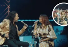 Myriam Hernández y Marco Antonio Solís: un dúo que emocionó a todos en el escenario.