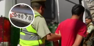 Conductor detenido en Santiago por alterar su placa patente con cinta aisladora.
