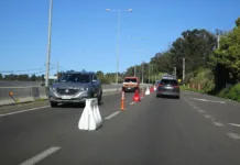 Reapertura del camino internacional en Concón tras reparación de socavón.