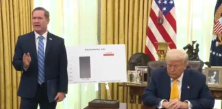 Trump defiende a su asesor tras filtración de chat sobre maniobras militares.