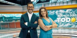 Monserrat Álvarez y Eduardo Fuentes celebran el éxito de 'Buenos Días a Todos'.