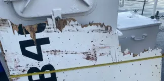 Hallazgo de la balsa salvavidas de la embarcación Bruma en Biobío.
