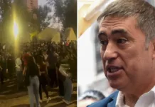 Desbordes critica a estudiantes tras cierre de Parque Almagro por fiesta descontrolada.