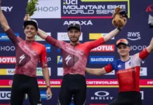 Martín Vidaurre conquista su primer podio en distancia olímpica en la UCI MTB World Series.